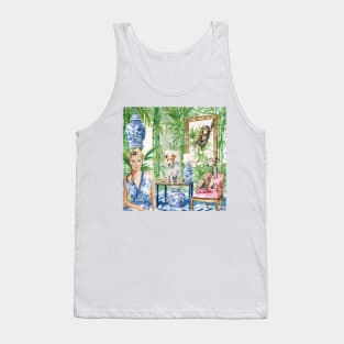 Keeping the balance right, whimsical watercolor art Tank Top